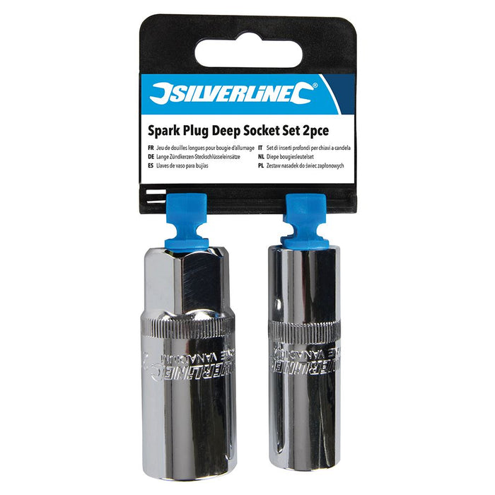 Silverline Spark Plug Deep Socket Set 2pce 1/2" Silverline  - Dynamic Drive