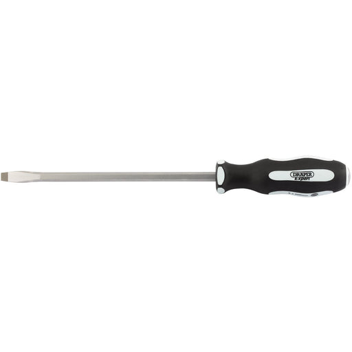 Draper 'Pound Thru' Plain Slot Soft Grip Screwdriver, 8 x 200mm 35184 Draper  - Dynamic Drive