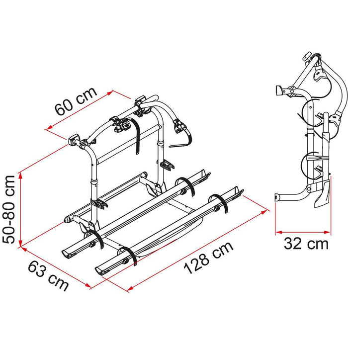 Fiamma Motorhome Carry Bike Pro M - 2 upto 4 Bicycle Cycle Carrier Fiamma  - Dynamic Drive