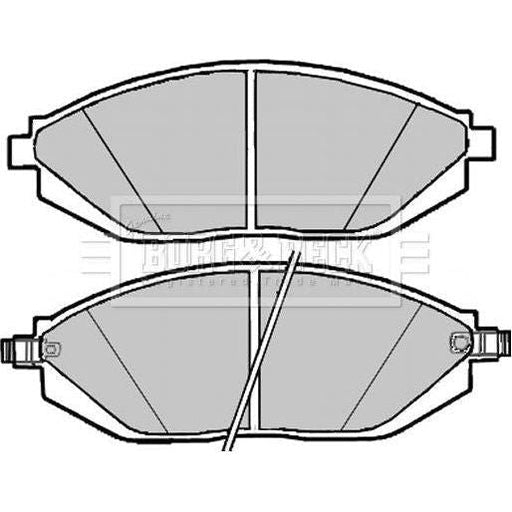 Genuine Borg & Beck Front Brake Pads fits Chevrolet Spark 0110 BBP2301 Borg & Beck  - Dynamic Drive