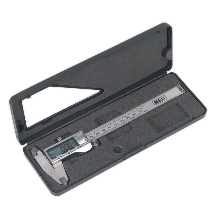 Sealey Digital Vernier Caliper 0-150mm(0-6") Stainless Steel AK9621EV Sealey  - Dynamic Drive