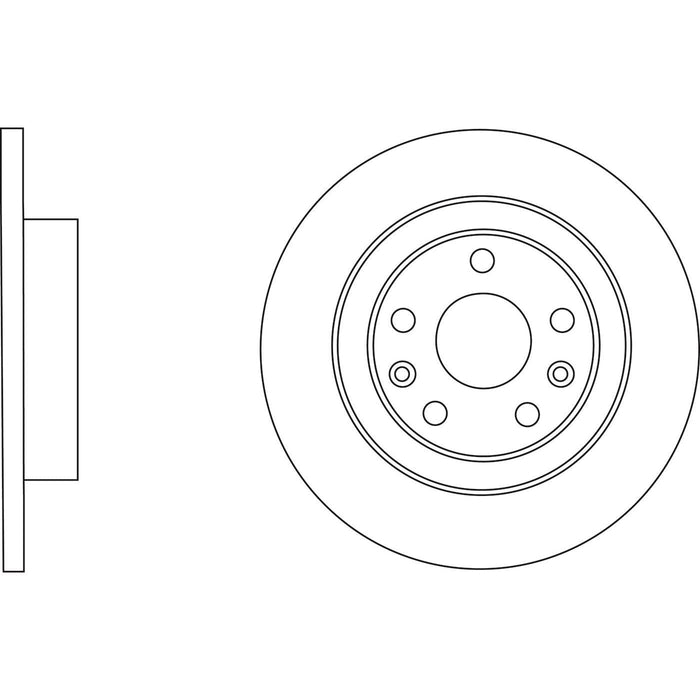 Genuine APEC Rear Brake Discs & Pads Set Solid for Peugeot 508