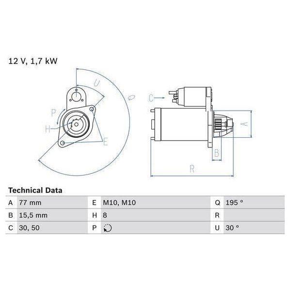 Bosch Reman Starter Motor 2360 0986023600