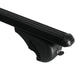 Roof Bars Rack Aluminium Black fits Volkswagen Taigo 2022- For Raised Rails Omtec  - Dynamic Drive