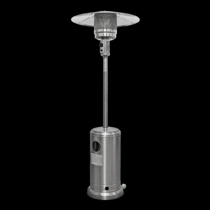 Dellonda 13kW Stainless Steel Commercial Gas Outdoor Garden Patio Heater Wheels UK Camping And Leisure