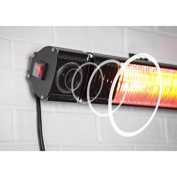 Dellonda 2000W Infrared Outdoor Patio Heater with Speakers Dellonda  - Dynamic Drive