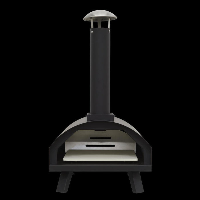 Dellonda Portable Wood-Fired 14" Pizza Oven and Smoking Oven Black/Stainless Steel Dellonda  - Dynamic Drive