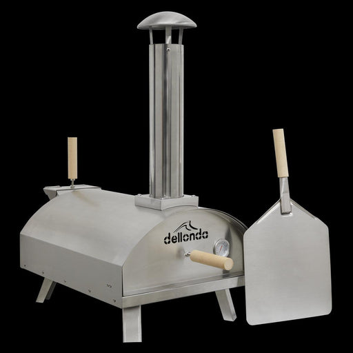 Dellonda Portable Wood-Fired Pizza Oven and Smoking Oven Stainless Steel UK Camping And Leisure