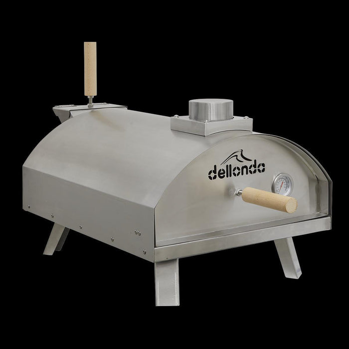 Dellonda Portable Wood-Fired Pizza Oven and Smoking Oven Stainless Steel Dellonda  - Dynamic Drive