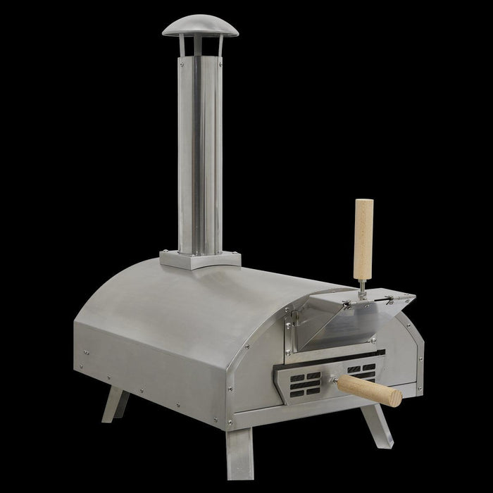 Dellonda Portable Wood-Fired Pizza Oven and Smoking Oven Stainless Steel Dellonda  - Dynamic Drive