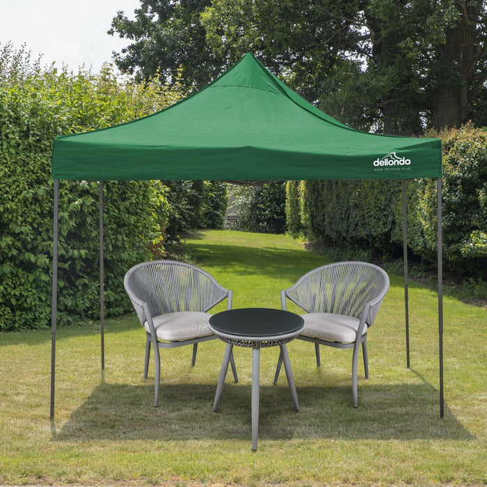 Dellonda Premium 3 x 3m Pop-Up Gazebo - Dark Green Dellonda  - Dynamic Drive