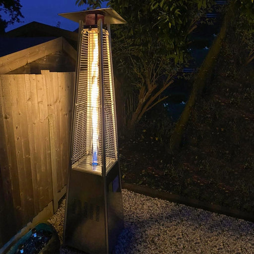 Dellonda Pyramid Gas Patio Heater 13kW Commercial Garden Use Stainless Steel Dellonda  - Dynamic Drive