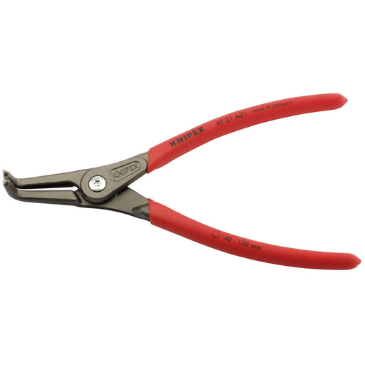 Draper Knipex 49 21 A31 90&deg; External Straight Tip Circlip Pliers, 40 - 100mm Draper  - Dynamic Drive