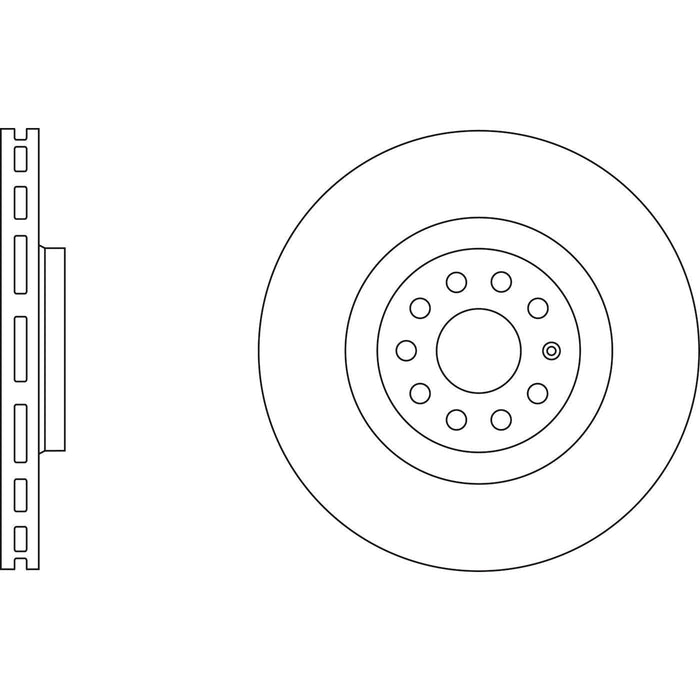 Apec Brake Disc Front Fits Audi Q3 S3 Sq2 Tt Seat Leon Tarraco Skoda Kodiaq Octa