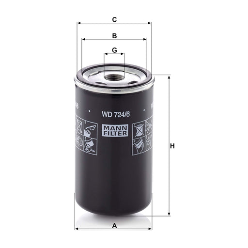 Genuine Mann Hydraulic Filter for Atlas Hamm Liebherr Linde WD724/6 MANN-FILTER  - Dynamic Drive