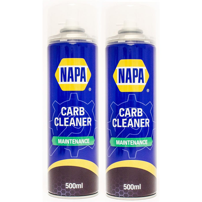 2x NAPA Carb Cleaner Spray Carburettor Intake Spray Cleaner Professional 500Ml