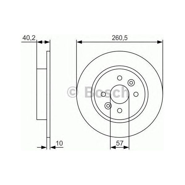 Bosch Brake Discs Pair fits KIA Shuma II - 1.8 - 01-05 0986479S85