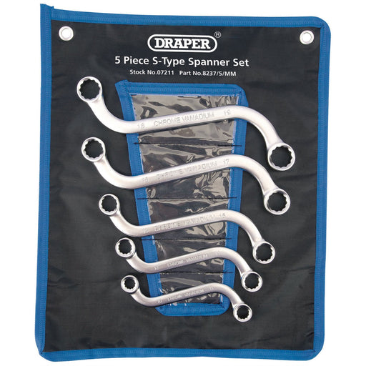 Draper S-Type Obstruction Ring Spanner Set (5 Piece) 07211 Draper  - Dynamic Drive