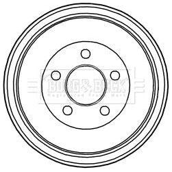 Genuine Borg & Beck Brake Drum fits Jeep CherokeeKJexc 4.0 0108 BBR7236 Borg & Beck  - Dynamic Drive