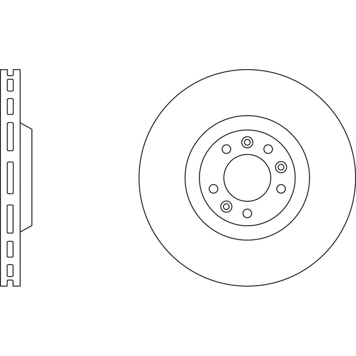 Apec Brake Disc Front Fits Citroen C5 C6 Peugeot 407 607