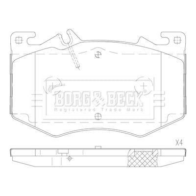 Genuine Borg & Beck Brake Pads fits A Class W177 AMG 0918 BBP2865 Borg & Beck  - Dynamic Drive