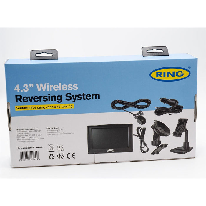 Ring RCSW430 12V/24V Digital Wireless Colour 4.3" Reversing Reverse Camera Kit