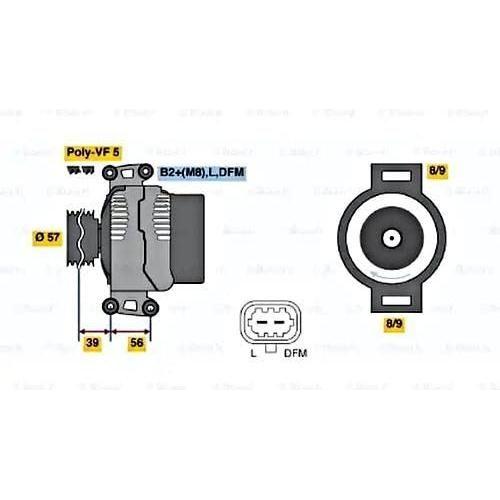 Bosch Reman Alternator 4807 0986048070