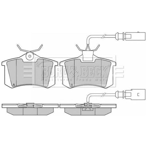 Genuine Borg & Beck Rear Brake Pads fits Audi RS4 Avant 2.7T 40001 BBP2445 Borg & Beck  - Dynamic Drive