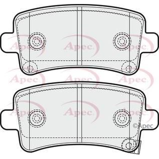 Apec Brake Pads Rear Fits Opel Insignia Saab 9-5 Vauxhall Apec  - Dynamic Drive