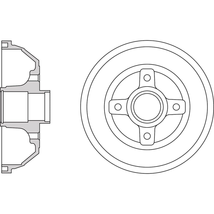 Apec Brake Drum Rear Fits Opel Corsa Vauxhall