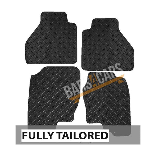 Tailored Rubber Car Mats for Nissan Navara 05-10 Double Cab Set of 4 1 Clips UKB4C  - Dynamic Drive