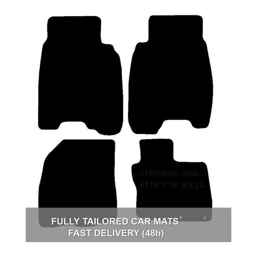 Tailored Car Mats for Honda Civic 06-08 3&5 Door + Clips 2006 2007 2008 UKB4C  - Dynamic Drive