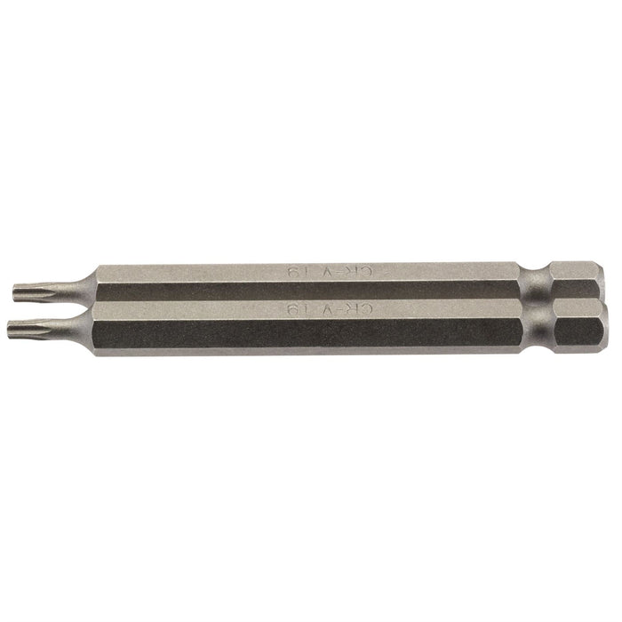 Draper TX-STAR Insert Bit, 1/4" Hex, 75mm Long, T9 (Pack of 2) Draper  - Dynamic Drive