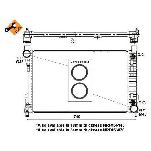 NRF Radiator 53419 NRF  - Dynamic Drive