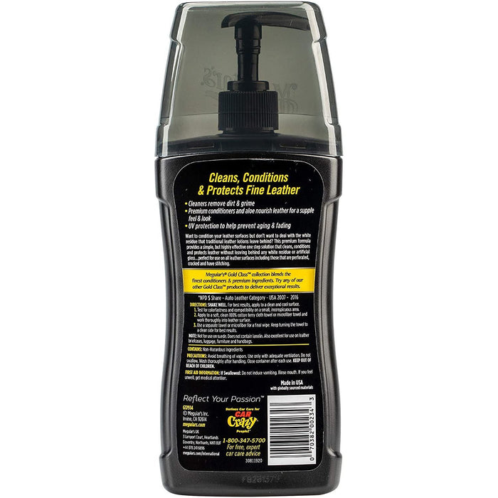 Meguiar's G17914EU Gold Class Rich Leather Cleaner and Conditioner 400ml Meguiar's  - Dynamic Drive