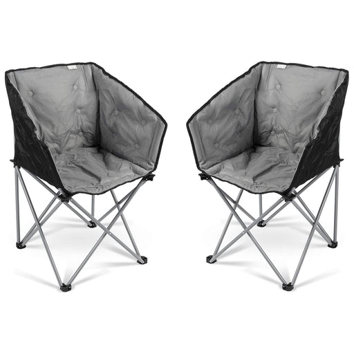 2x Kampa Dometic Tub Lightweight Folding Camping Chair Fog Grey Kampa  - Dynamic Drive