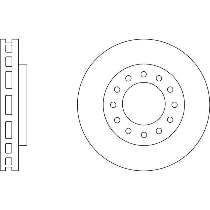 Apec Brake Disc Front Fits Isuzu Grafter N Series Nkr Apec  - Dynamic Drive