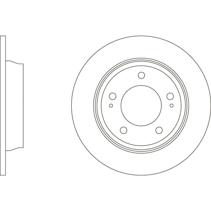 Apec Brake Disc Rear Fits Hyundai Ioniq Kia Niro