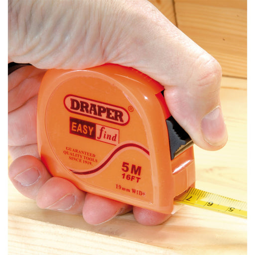 Draper Measuring Tape, 5m/16ft x 19mm, Blue 75881 Draper  - Dynamic Drive