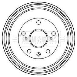 Genuine Borg & Beck Brake Drum fits Suzuki SX4 06 BBR7220 Borg & Beck  - Dynamic Drive