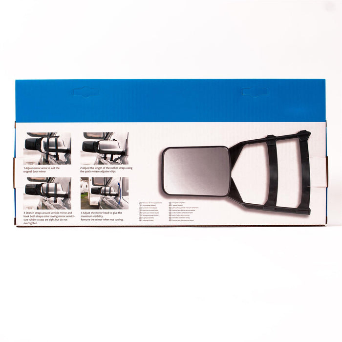 2x Caravan Towing Mirrors Car Van Wing Mirrors Extension Mirror Pair Flat Glass