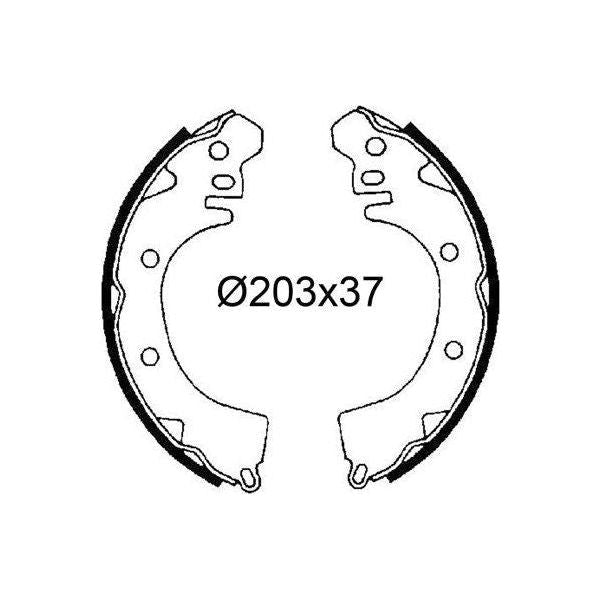 Valeo Drum Brake Shoes 564330 Automotive Part fits Mitsubishi Valeo  - Dynamic Drive