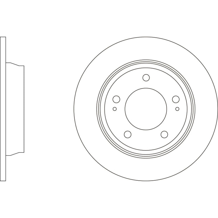 Genuine APEC Rear Brake Disc & Pads Set Solid for Kia Niro