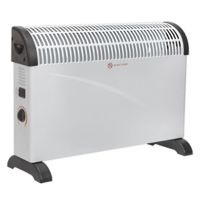 Sealey Convector Heater 2000W/230V 3 Heat Settings Thermostat CD2005 Sealey  - Dynamic Drive