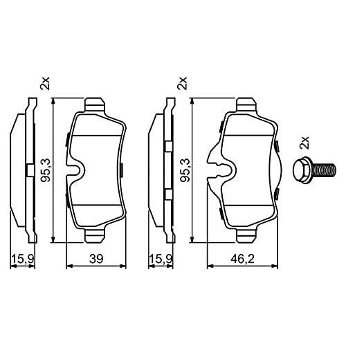 Genuine Bosch Brake Pad Set Bp1305 fits Mini Cooper - 1.6 - 06-12 0986494242