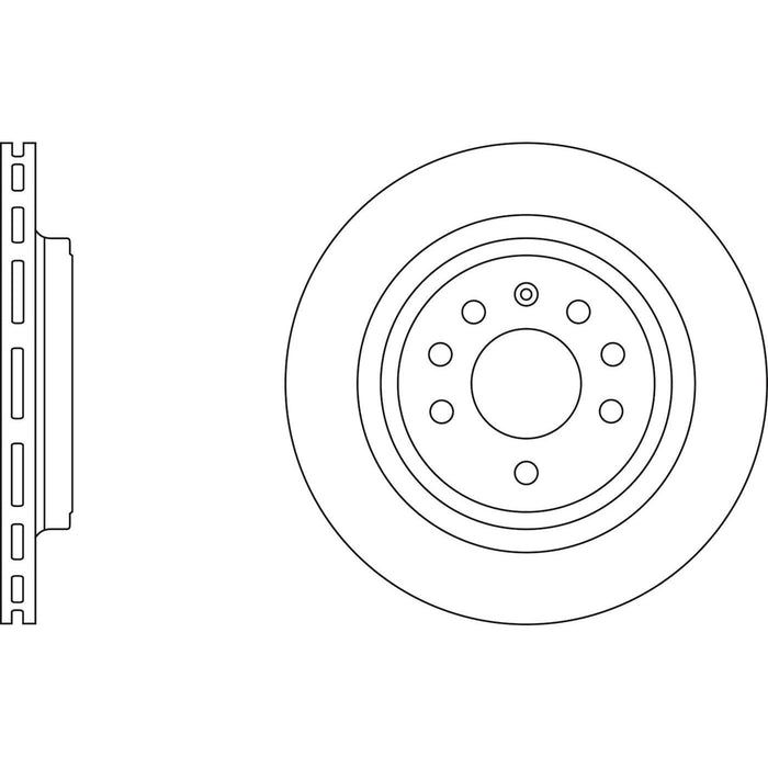 Genuine APEC Rear Brake Discs & Pads Set Vented for Opel Vectra