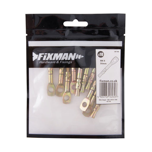 Fixman Wire Hangers 10pk 6 x 50mm Fixman  - Dynamic Drive