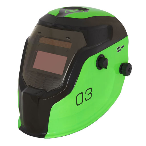 Sealey Auto Darkening Welding Helmet Shade 9-13 Green PWH3 Sealey  - Dynamic Drive