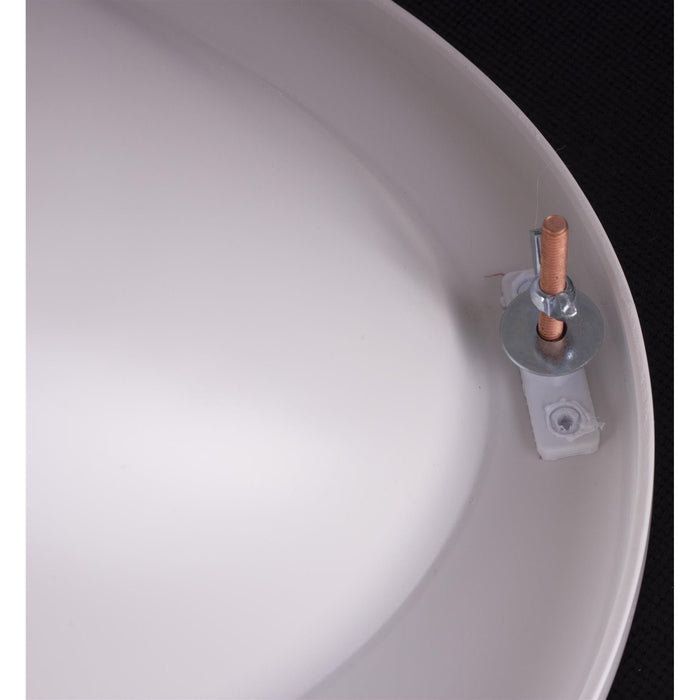 White Plastic Oval Bathroom Vanity Sink Bowl for Caravan Motorhome or Boat Grove  - Dynamic Drive