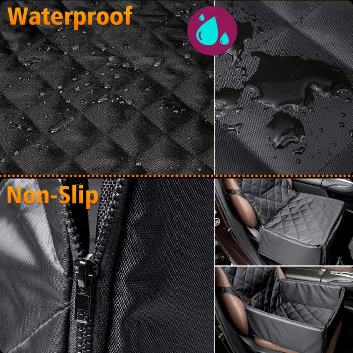 Dog Car Front Seat Cover Pet Safety Protector Hammock Waterproof Mat & Seatbelt Streetwize  - Dynamic Drive